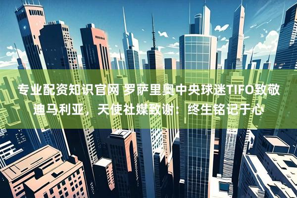 专业配资知识官网 罗萨里奥中央球迷TIFO致敬迪马利亚，天使社媒致谢：终生铭记于心
